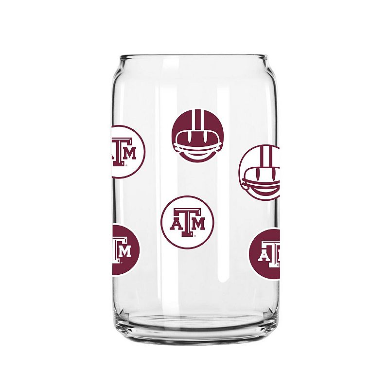 Texas AandM Aggies 16oz. Smiley Can Glass