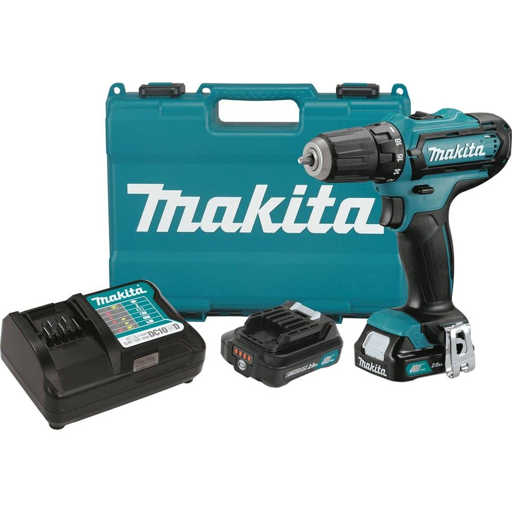 Makita 12 Volt Max CXT Lithium-Ion 3/8 In. Cordless Driver Drill Kit FD05R1 from Makita