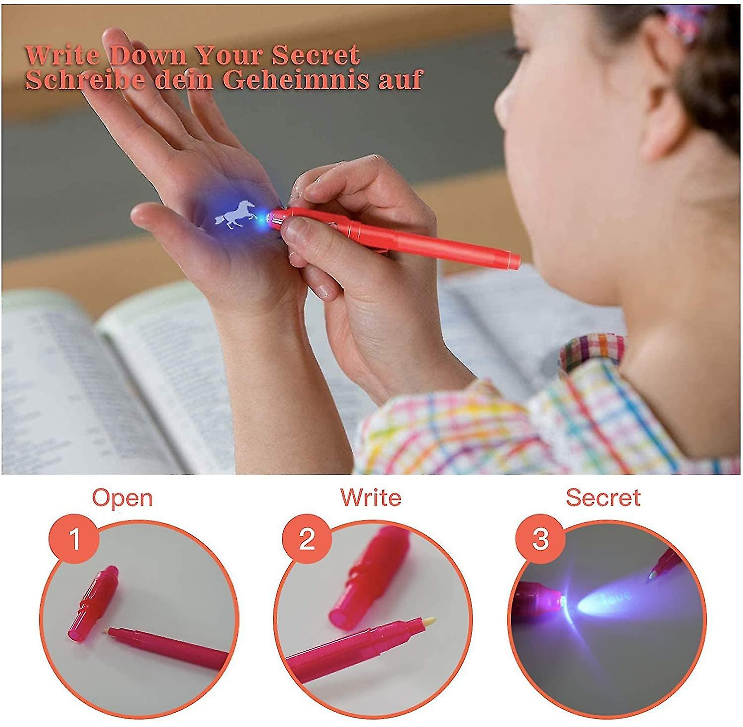 Veeki Invisible Ink Pen (12 Pack) Latest Spy Pen， With Uv Light Fun Activity Entertainment For Kids Party Favors Ideas Gifts