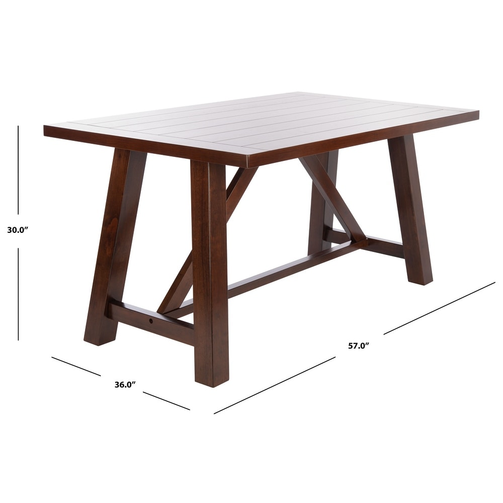 SAFAVIEH Ainslee Brown Rectangle Dining Table   57\