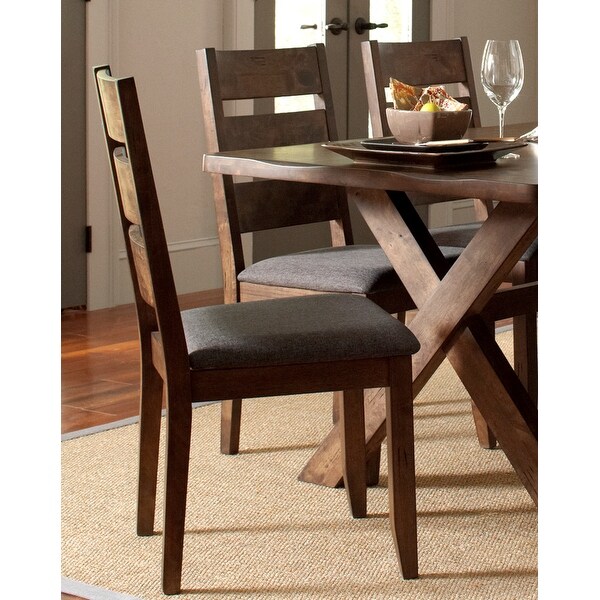 Milano Rustic Design Ladder Back Dining Chairs (Set of 2)