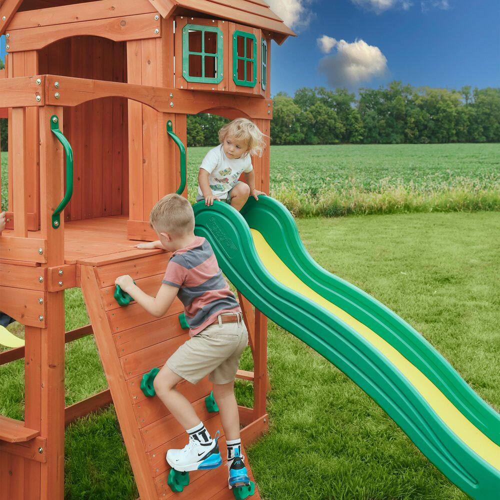 Backyard Discovery Atlantis All Cedar Wooden Swing Set 1608016BCOM