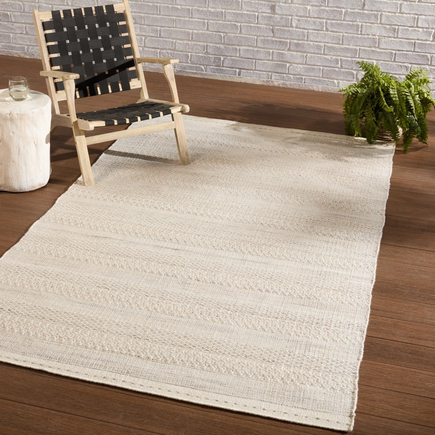 Penrose Indoor/Outdoor Lenna Cream & Light Gray Rug