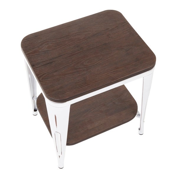 Carbon Loft Samira Industrial Wood and Metal End Table