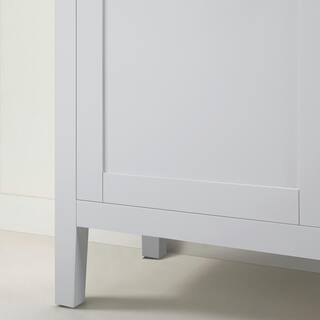 Home Decorators Collection Sepal 24 in. W x 16 in. D x 60 in. H Dove Gray Linen Cabinet Sepal LC-G