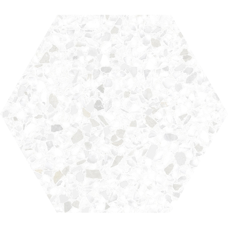 Terra Mia 8.1 in. x 9.25 in. Matte White Porcelain Hexagon Wall and Floor Tile (9.93 sq. ft./case) (25 pack)