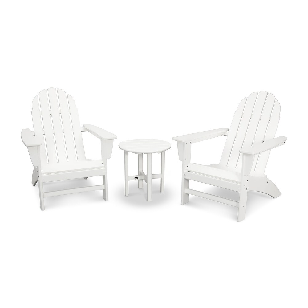 POLYWOOD Vineyard 3 piece Outdoor Adirondack Chair and Table Set