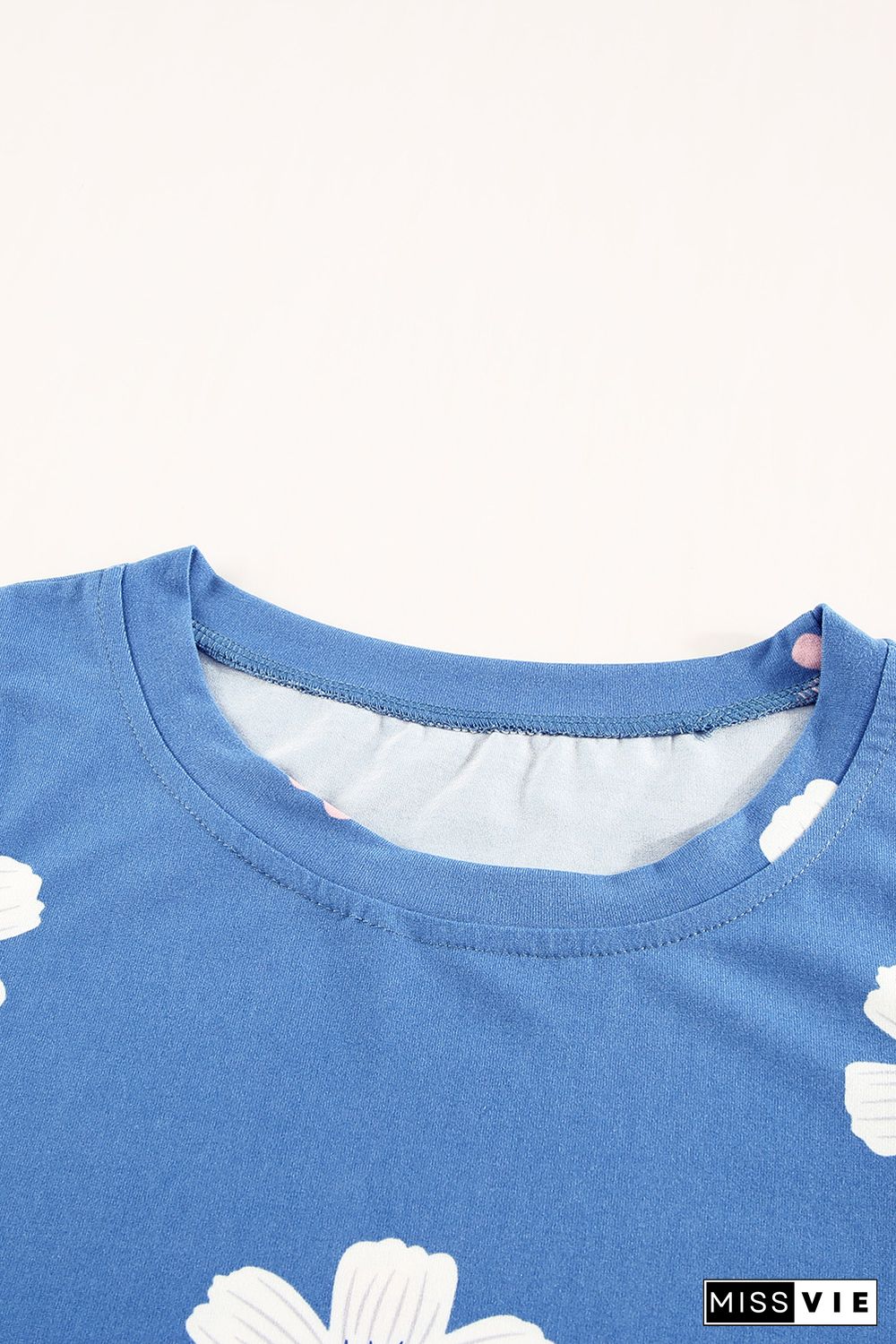 Sky Blue Crew Neck Tank Top