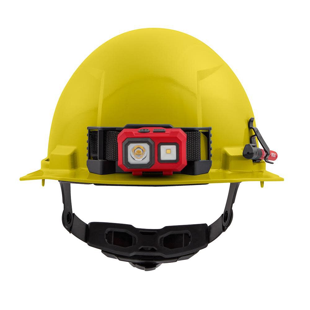 Milwaukee Yellow Front Brim Hard Hat with 6pt Ratcheting Suspension Type 1 Class E 48-73-1122 from Milwaukee