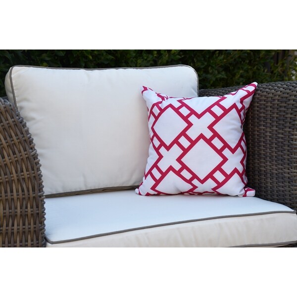 20 x 20 Inch Square in St. Louis Geometric Print Outdoor Pillow