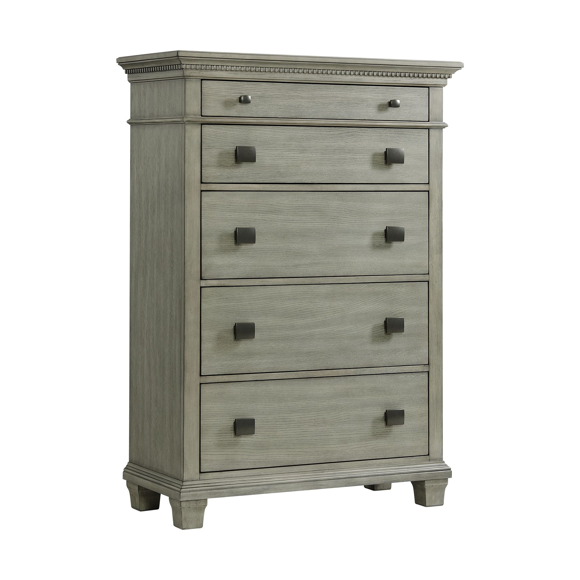 Picket House Furnishings Clovis 5-Drawer Chest in Grey