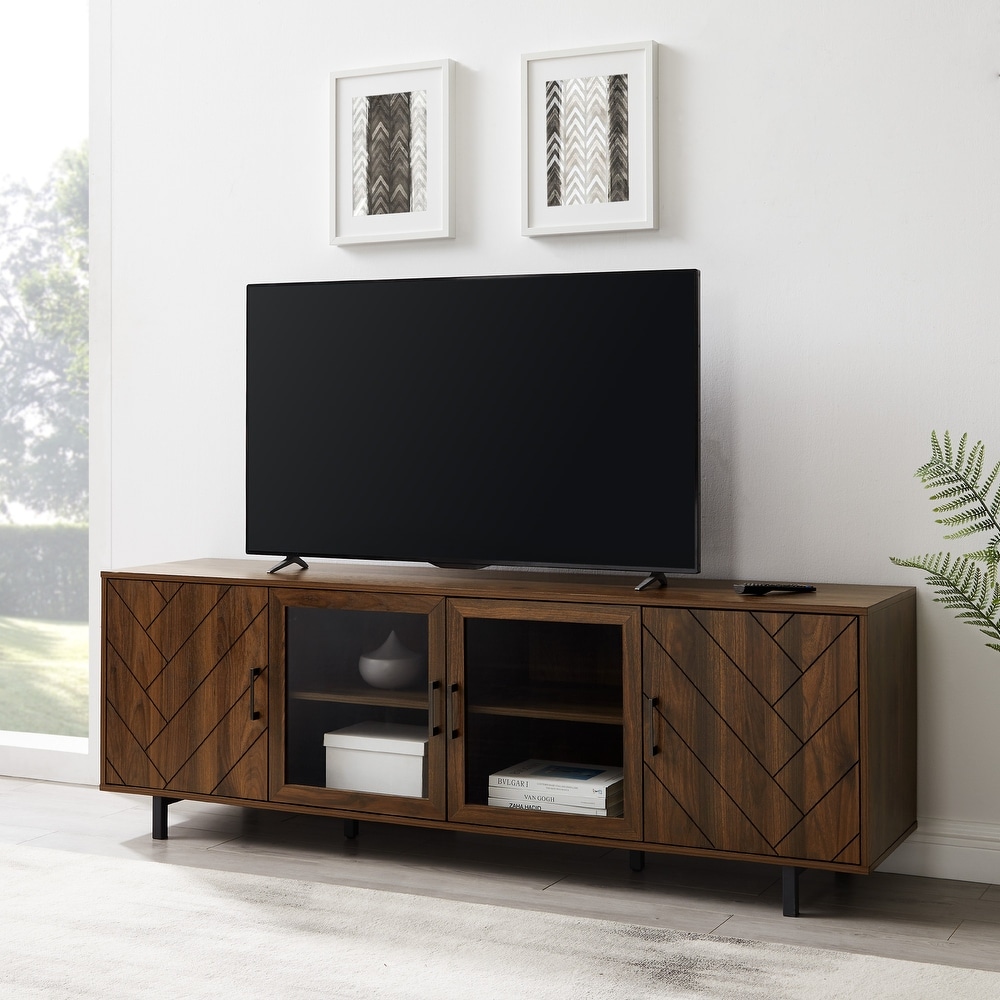 Middlebrook 70 Inch 4 Door Herringbone TV Stand