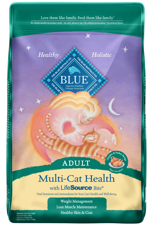 Blue Buffalo Multi-Cat Natural Chicken and Turkey Adult Dry Cat Food