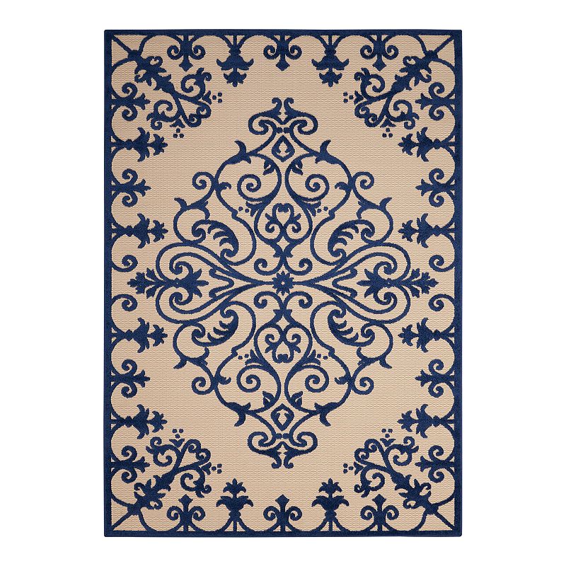 Nourison Aloha Large Medallion Indoor Outdoor Rug