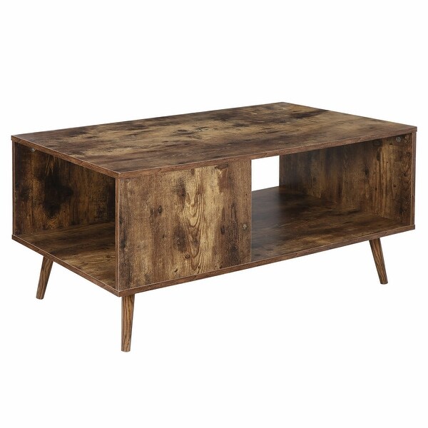 Open Storage Coffee Table Brown