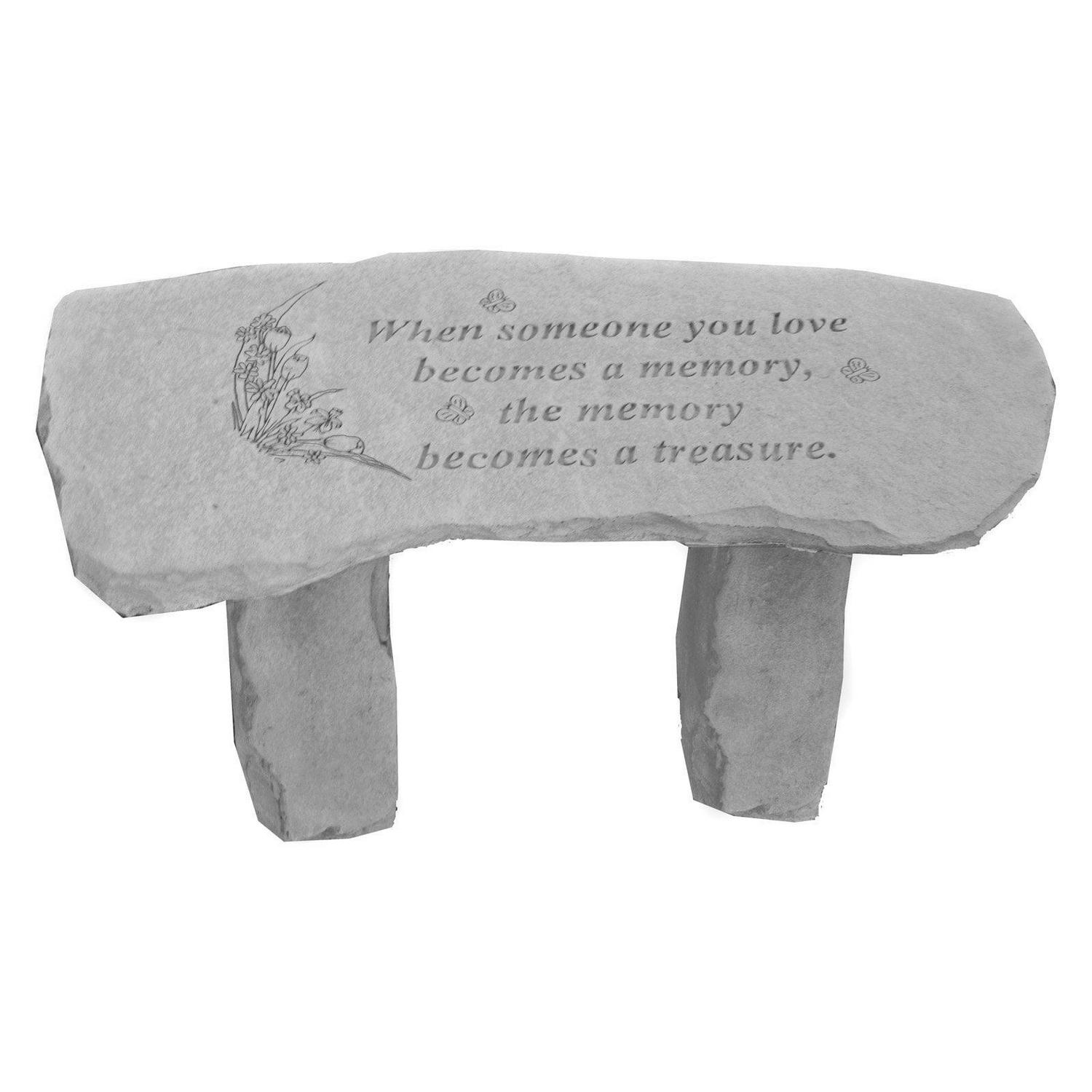 Kay Berry When Someone You Love Becomes a Memory Cast Stone Backless Garden Bench