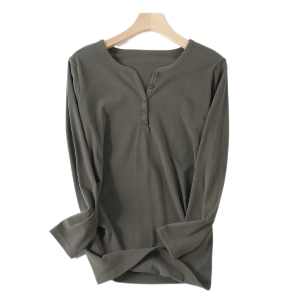 Maternity Thermal Long-Sleeve T-Shirt – Soft & Warm Base Layer for Fall/Winter
