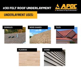 APOC 36 in. x 72 ft. 216 sq. ft. Felt Roof Underlayment AP-0022