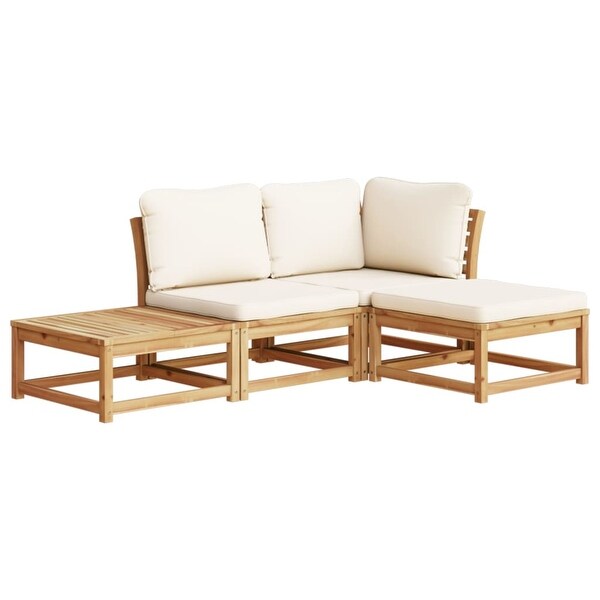 vidaXL Patio Sofa with Cushions 2Seater Outdoor Loveseat Solid Wood Acacia