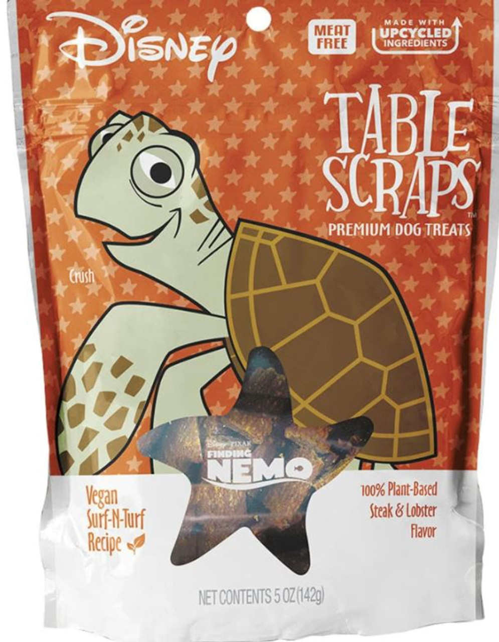 Disney Finding Nemo Table Scraps Premium Dog Treats， Vegan Surf N Turf， 5oz. Bag