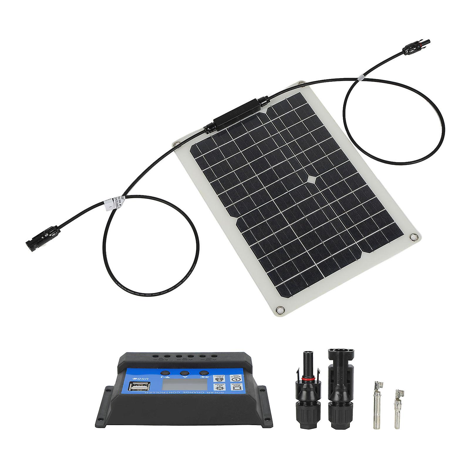 15w 18v Portable Monocrystalline Solar Panel Kit For Car Boat With Waterproof And Durable Material[solar +60a Controller]