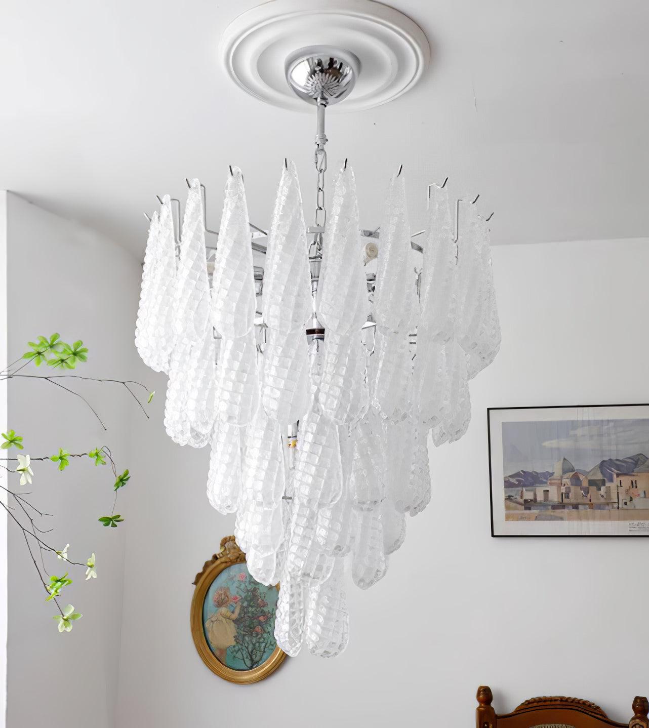 Grid Glass Waterfall Chandelier