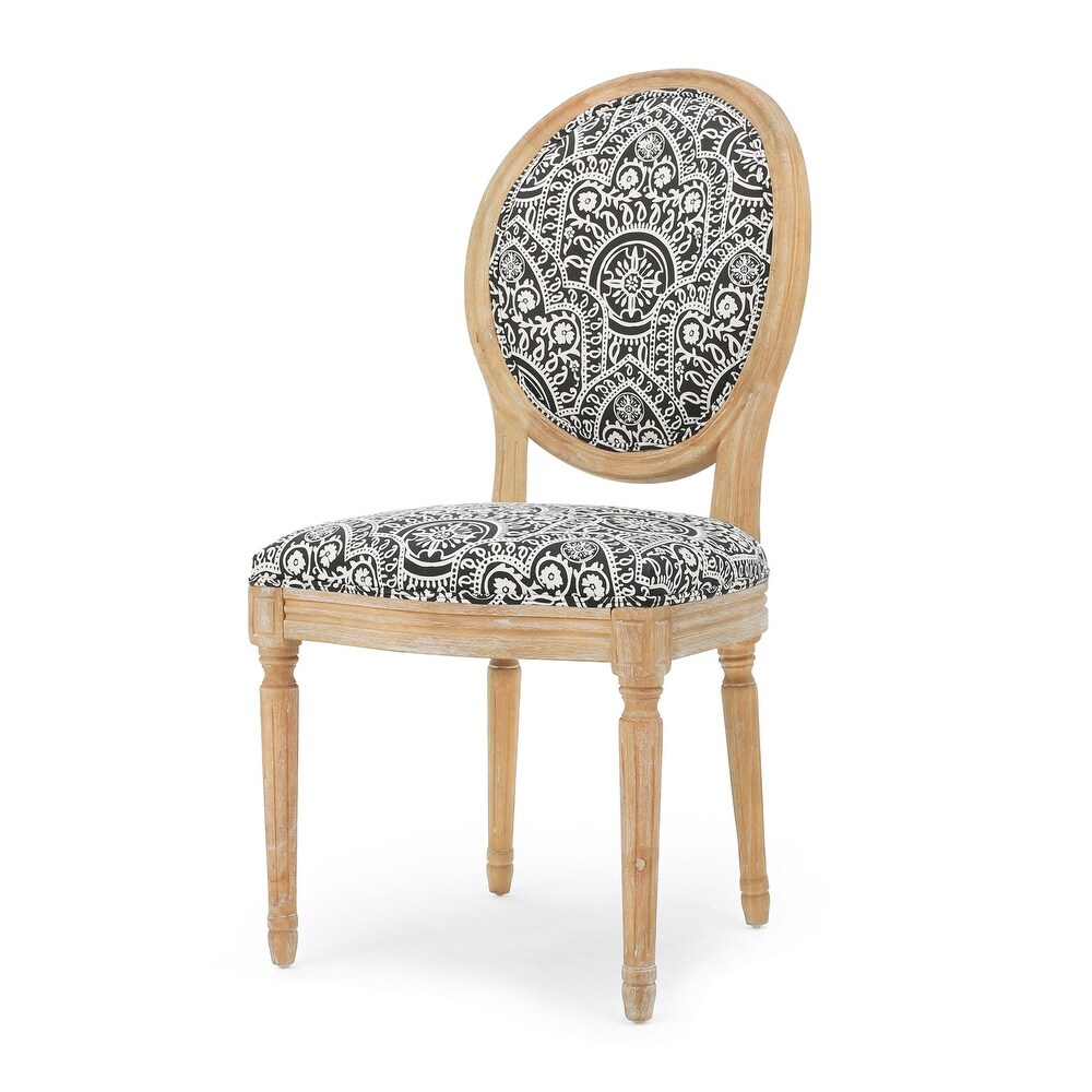 Phinnaeus Patterned Fabric Dining Chair (Set of 2) by Christopher Knight Home