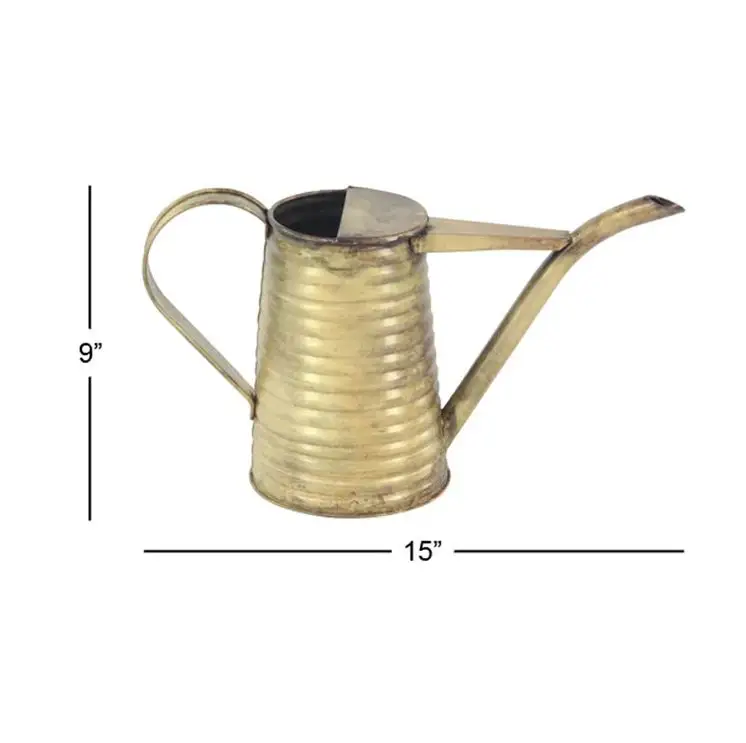 Brass Gold Metal Iron Watering Can Pot Planter for outdoor and indoor plants flowers watering can Home Garden bulk quantity 2023