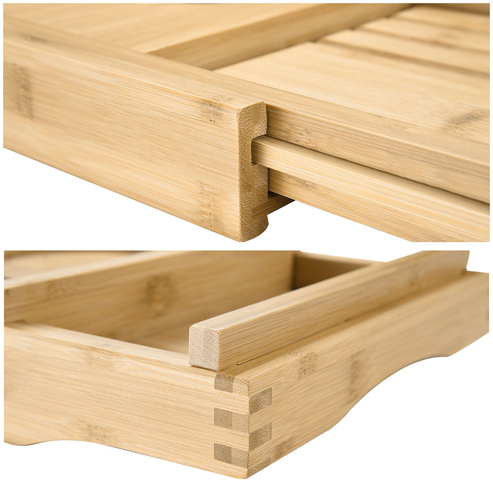 Yescom Bamboo Bathtub Caddy Tray with Extending Sides