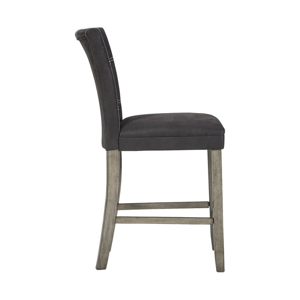 Dontally Dark Brown/Grayish Brown Upholstered Barstool   Set of 2   21\