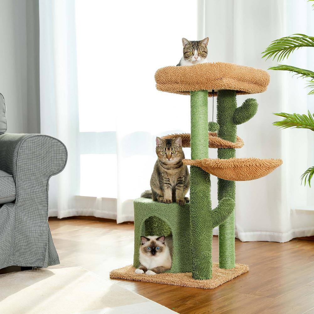 Foobrues Cactus Cat Tree Hammock Perch Condo PSL-23170789