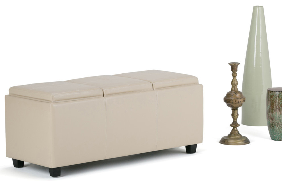 Avalon 42 quotContemporary Storage Ottoman   Transitional   Footstools And Ottomans   by Simpli Home Ltd.  Houzz