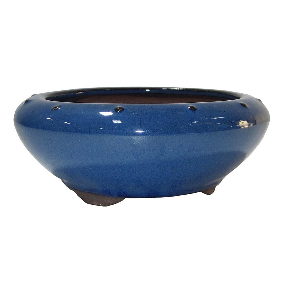 Brussel's Bonsai Small Blue Round Pot CGR4-6BL