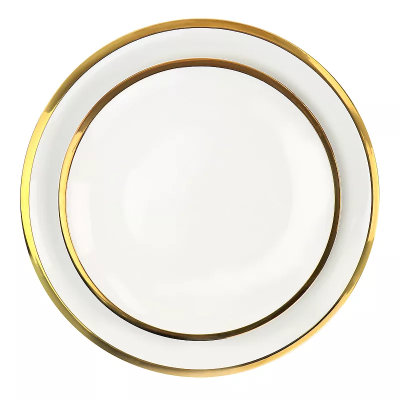 Gibson Home Premier Gold Fine Ceramic 12 Piece Dinnerware Set