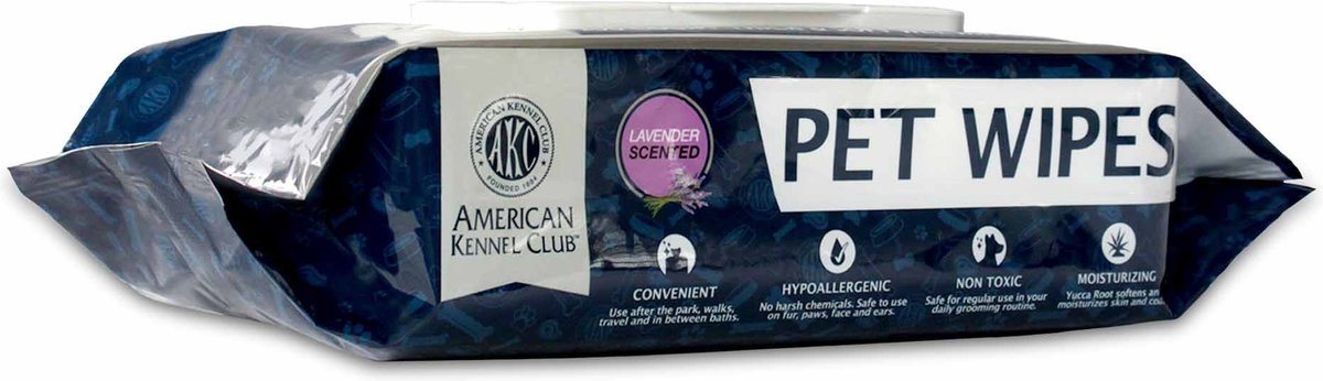 American Kennel Club Lavender Scent Dog Wipes， 100 count