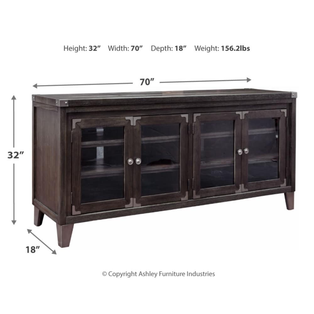 Todoe Contemporary Extra Large TV Stand  Brown