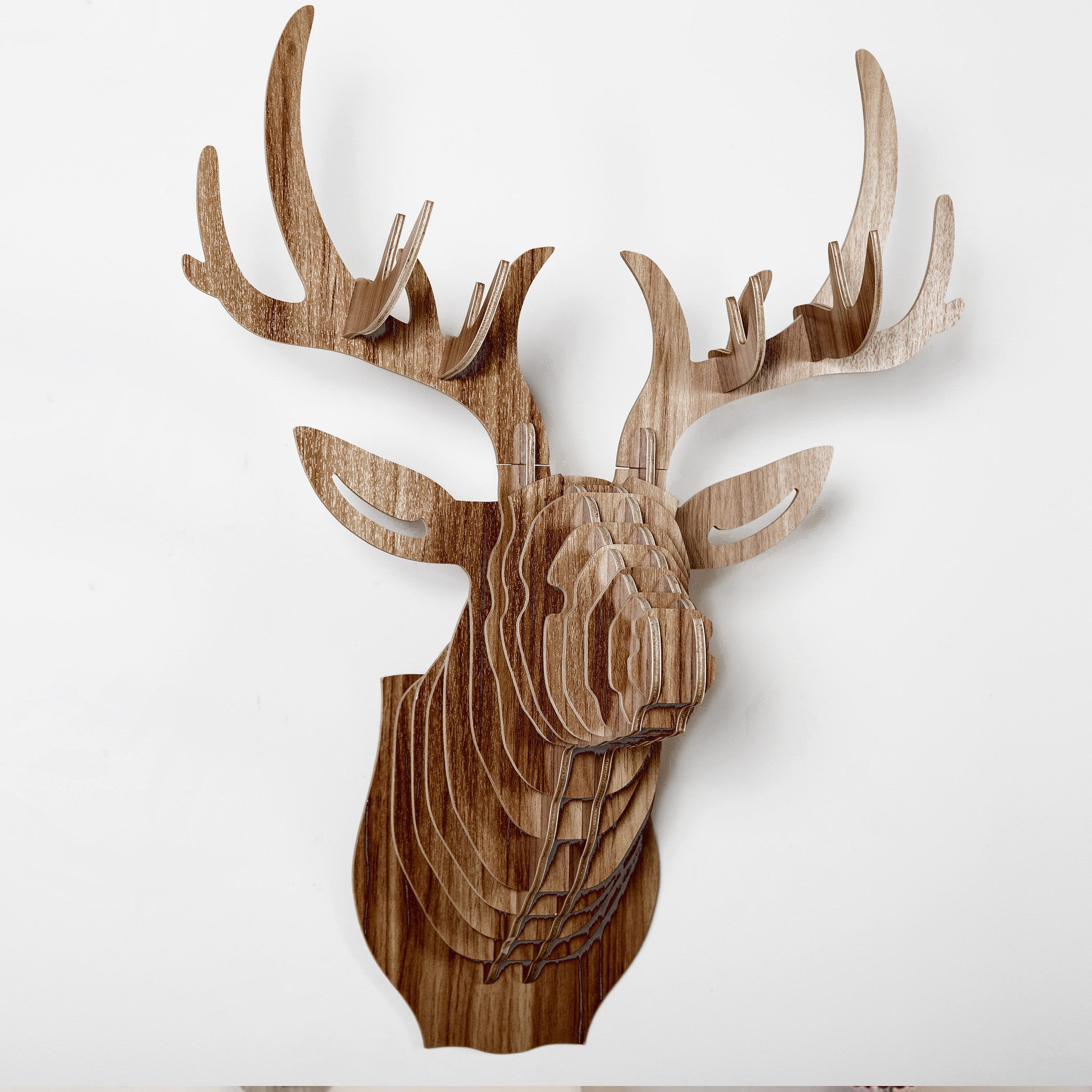 Art Home Deer Wall Decoration Wood Crafts (Small) Wdp001Sw