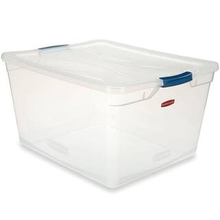 Rubbermaid Cleverstore 71 qt. Latching Plastic Storage Container and Lid (8-Pack) 2 x RMCC710010-4pack