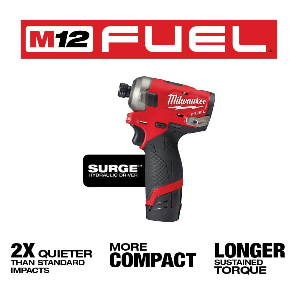 Milwaukee M12 FUEL SURGE 12V Li-Ion Brushless Cordless 1/4