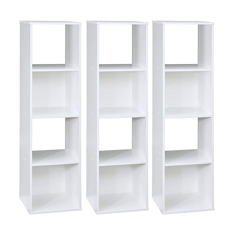 Closetmaid Home Stackable 4-cube Cubeicals Organizer Storage， White (3 Pack)