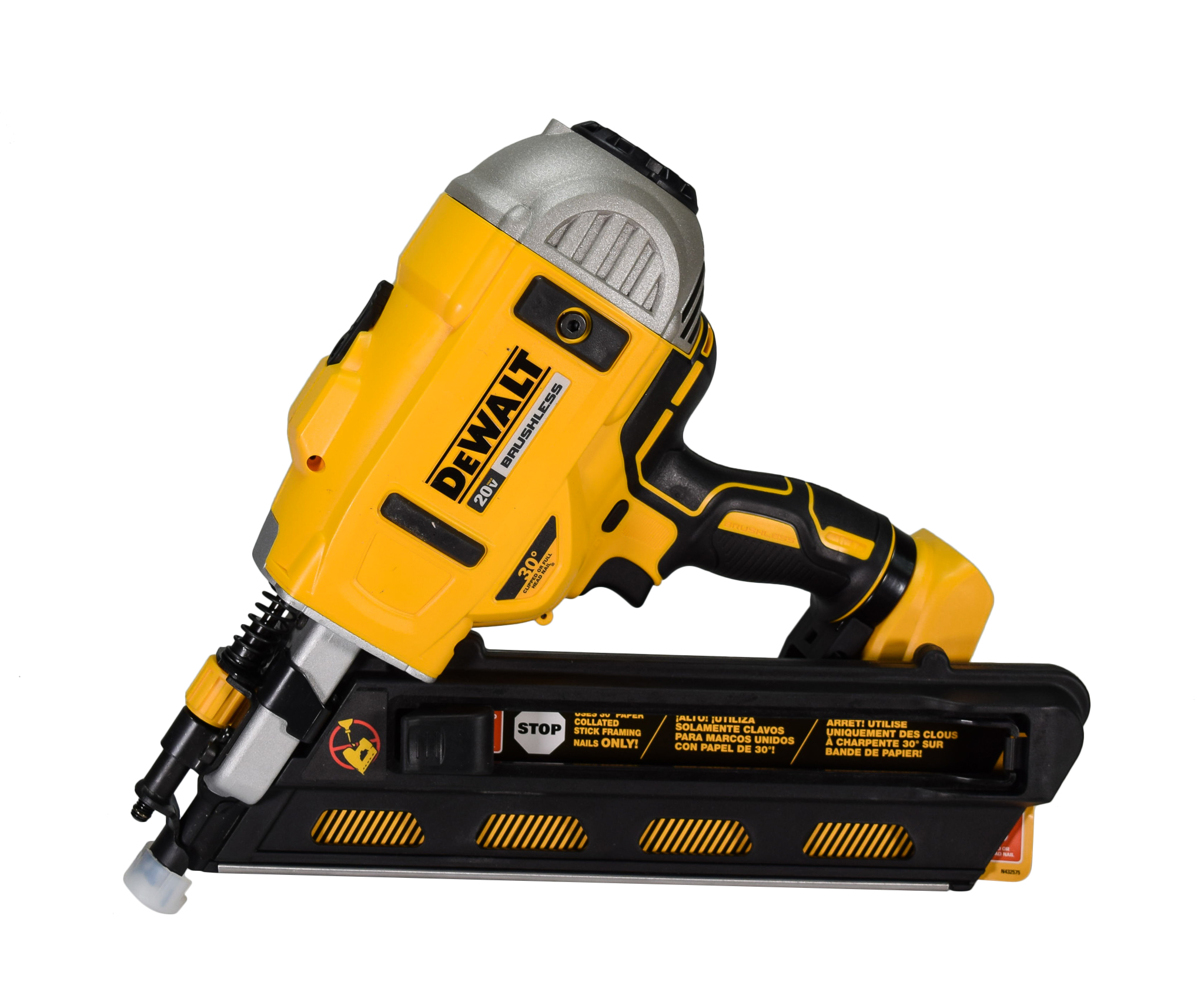 Dewalt 20V Li-Ion Cordless Brushless 2-Speed 30° Paper Collated Framing Nailer Kit DCN692M1