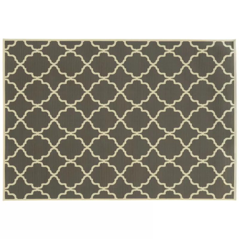 StyleHaven River Geometric Lattice Indoor Outdoor Rug