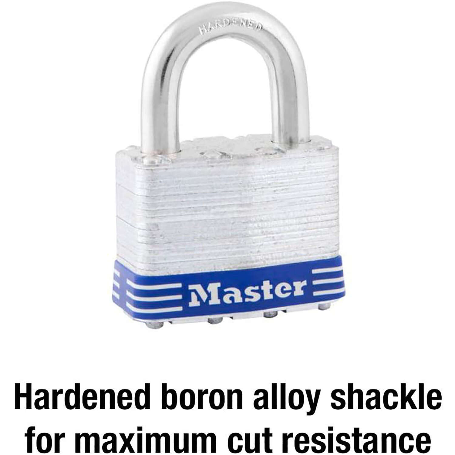 Master Lock 1-1/2 in. H X 2 in. W Laminated Steel 4-Pin Cylinder Padlock