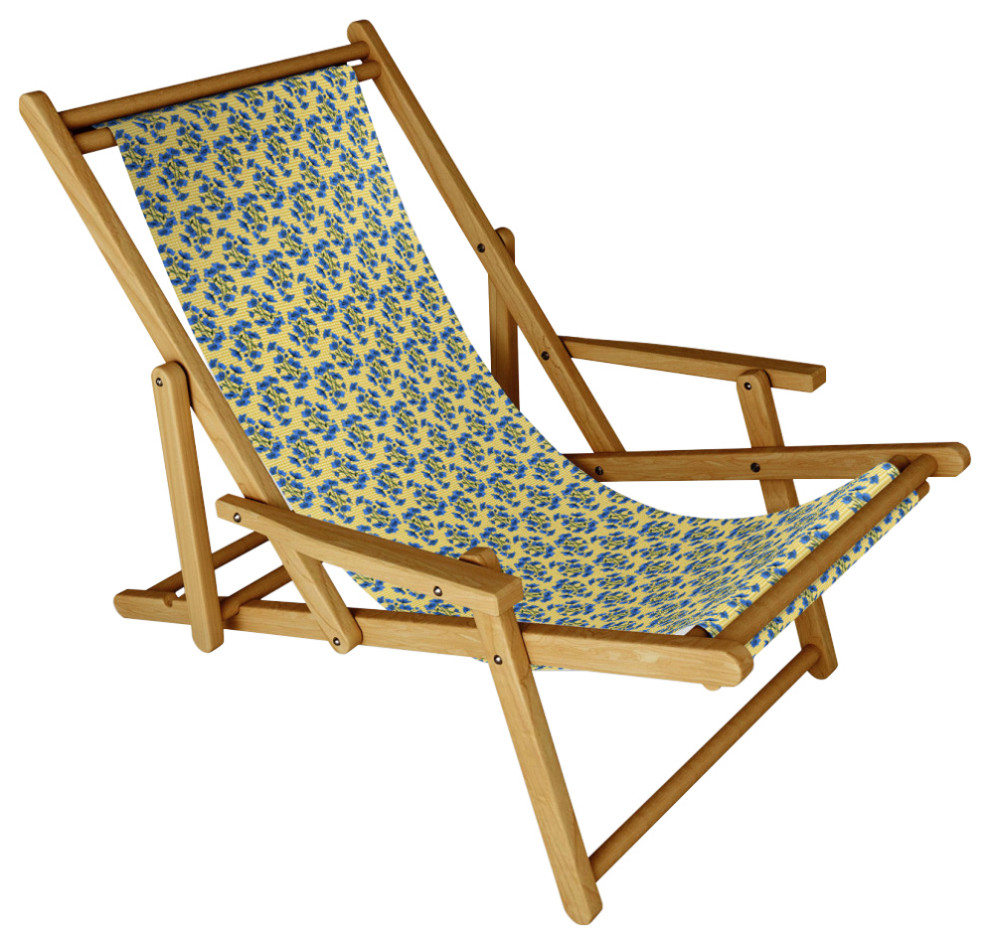 Deny Designs Caroline Okun Swedish Gingham Blooms Sling Chair   Contemporary   Outdoor Lounge Chairs   by Deny Designs  Houzz