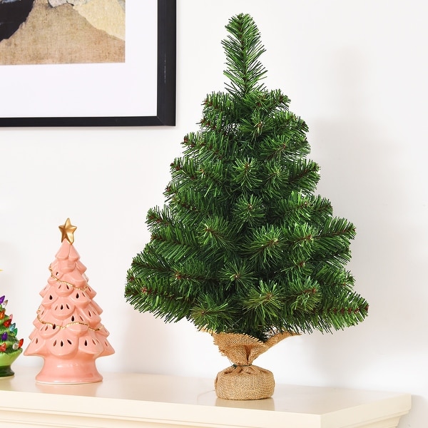 Costway 2Ft Season Decoration PVC Artificial Small Christmas Tree