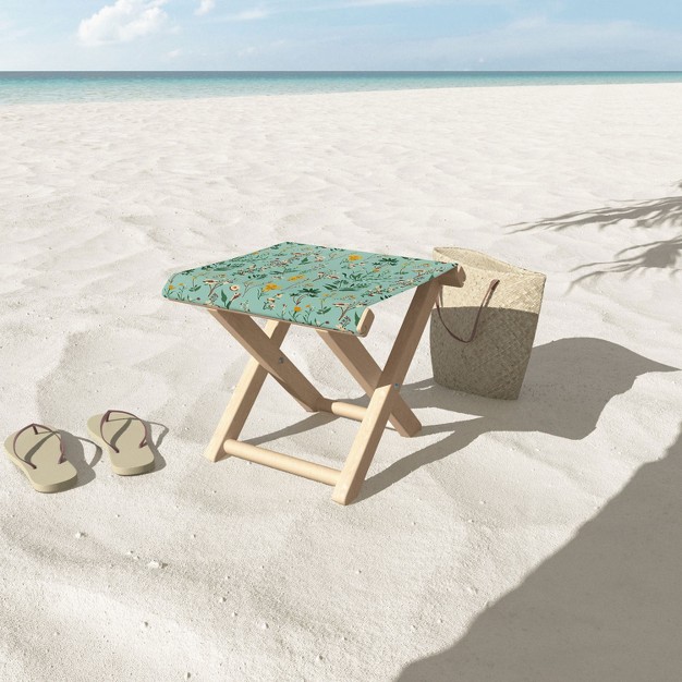 Holli Zollinger Zarah Wildflower Folding Stool Deny Designs