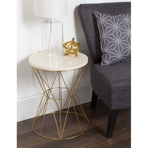 Kate and Laurel Mendel Round Metal End Table - 16x16x20