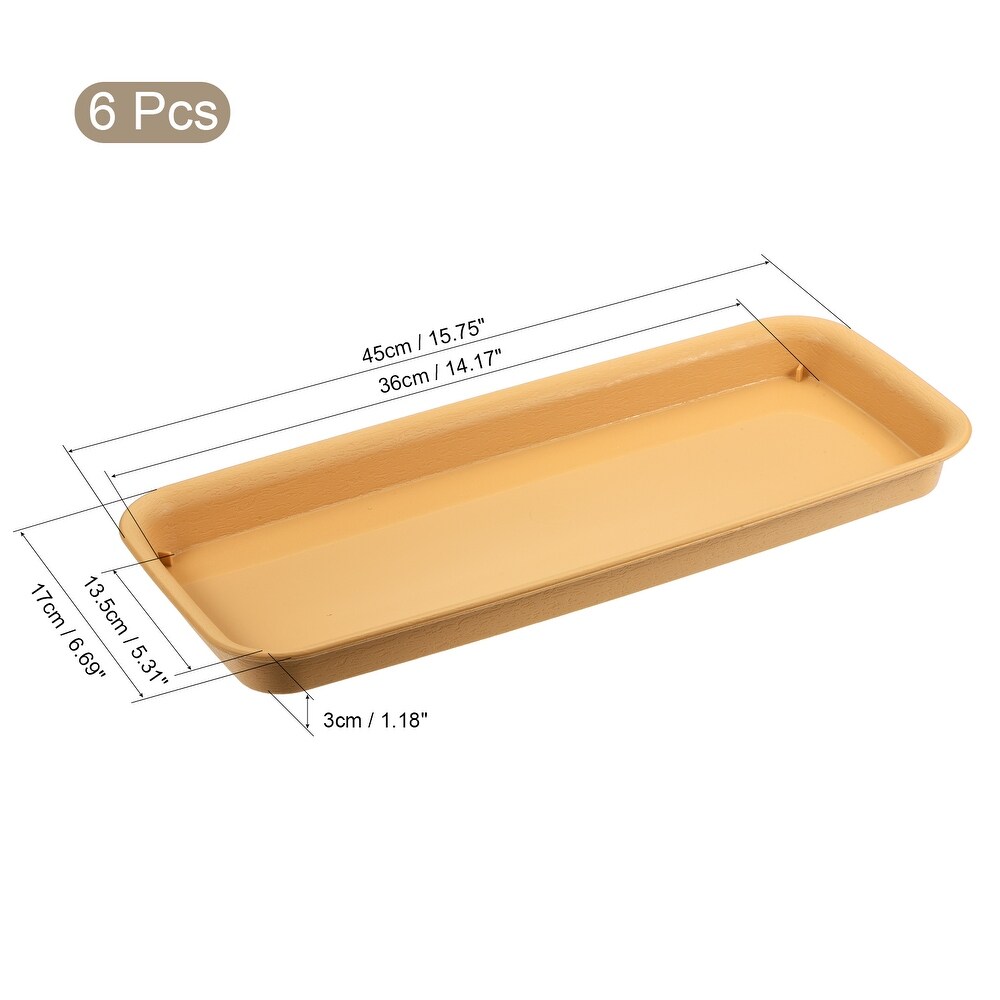 Plant Pot Saucers Plastic Rectangular Flower Drip Trays Indoor Outdoor   40x17cm
