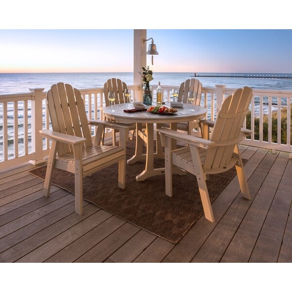 POLYWOOD Vineyard Adirondack 5Piece Nautical Trestle Dining Set