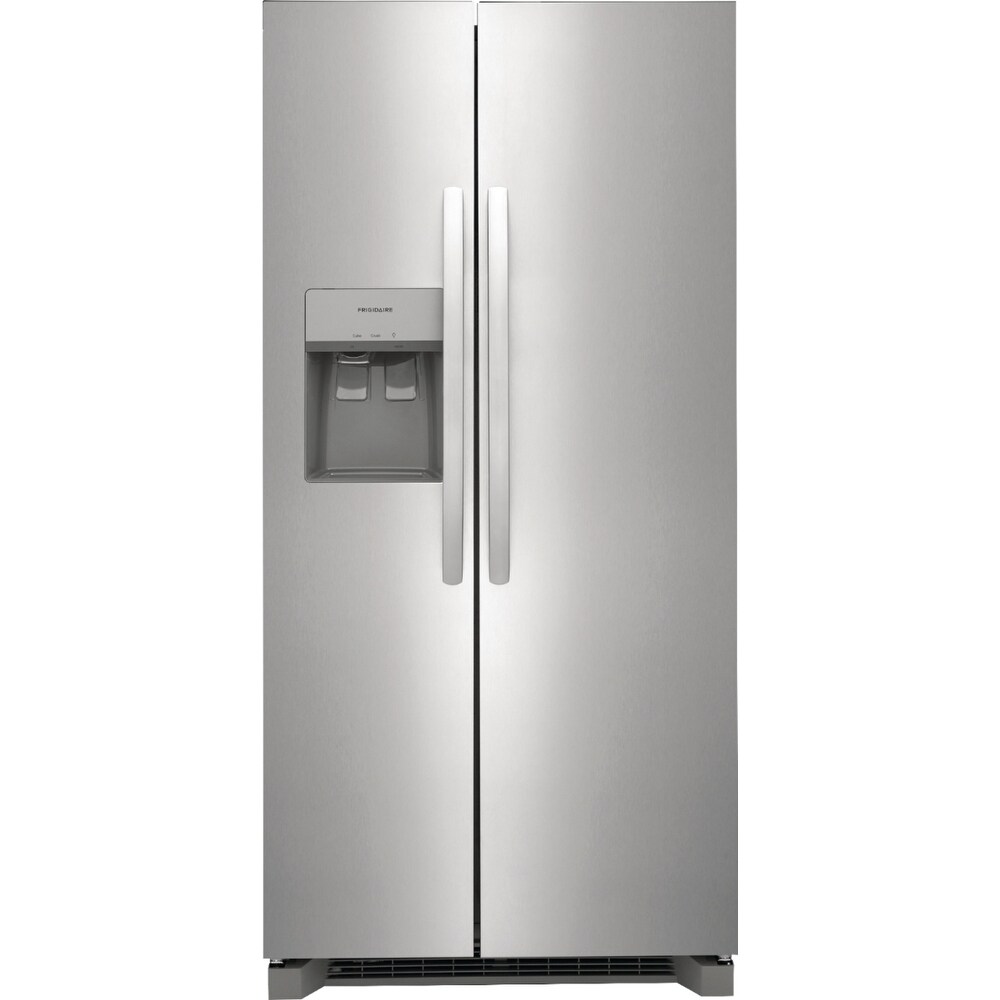 Frigidaire FRSS2323AS 22.3 Cu. Ft. 33 inch Standard Depth Side by Side Refrigerator   Stainless Steel